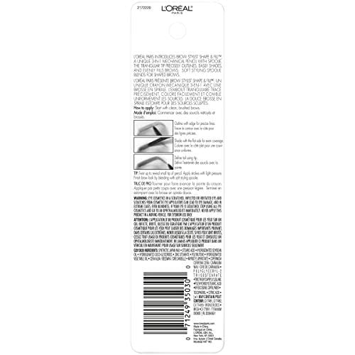 L'Oréal Paris Estilista de Cejas: spoolie integrado para difuminar y lograr acabado natural.