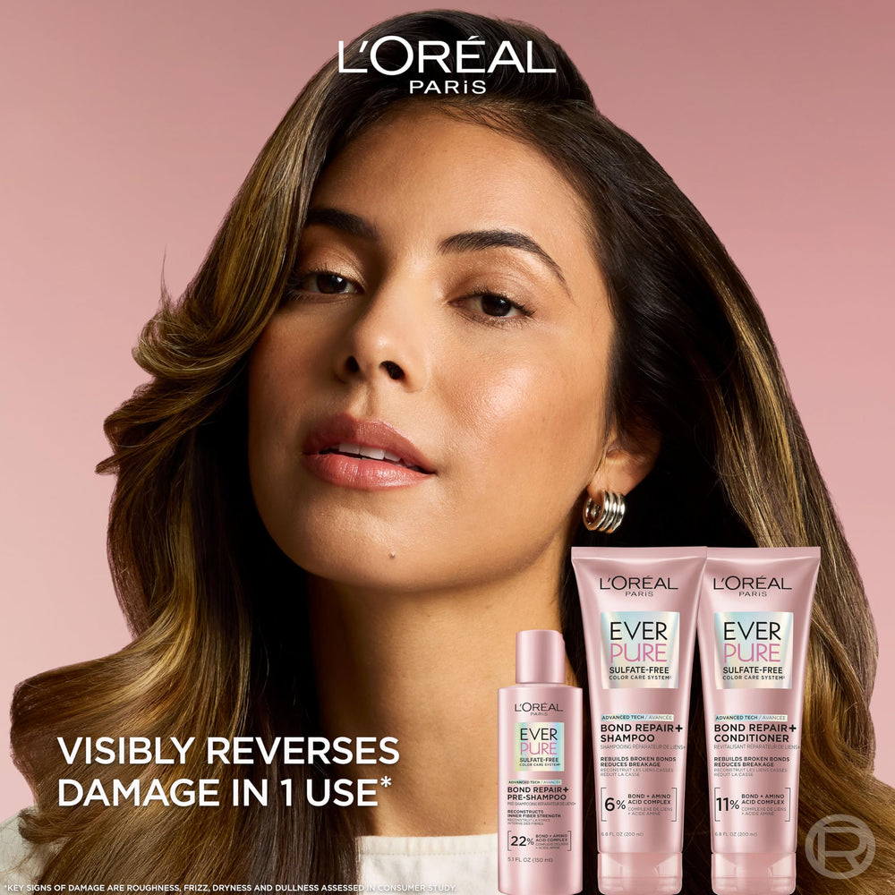 L’Oréal Paris EverPure Bond Repair+ acondicionador hidrata y reduce la rotura.