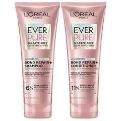 L’Oréal Paris EverPure Bond Repair+ champú fortalece la fibra capilar y protege el color.