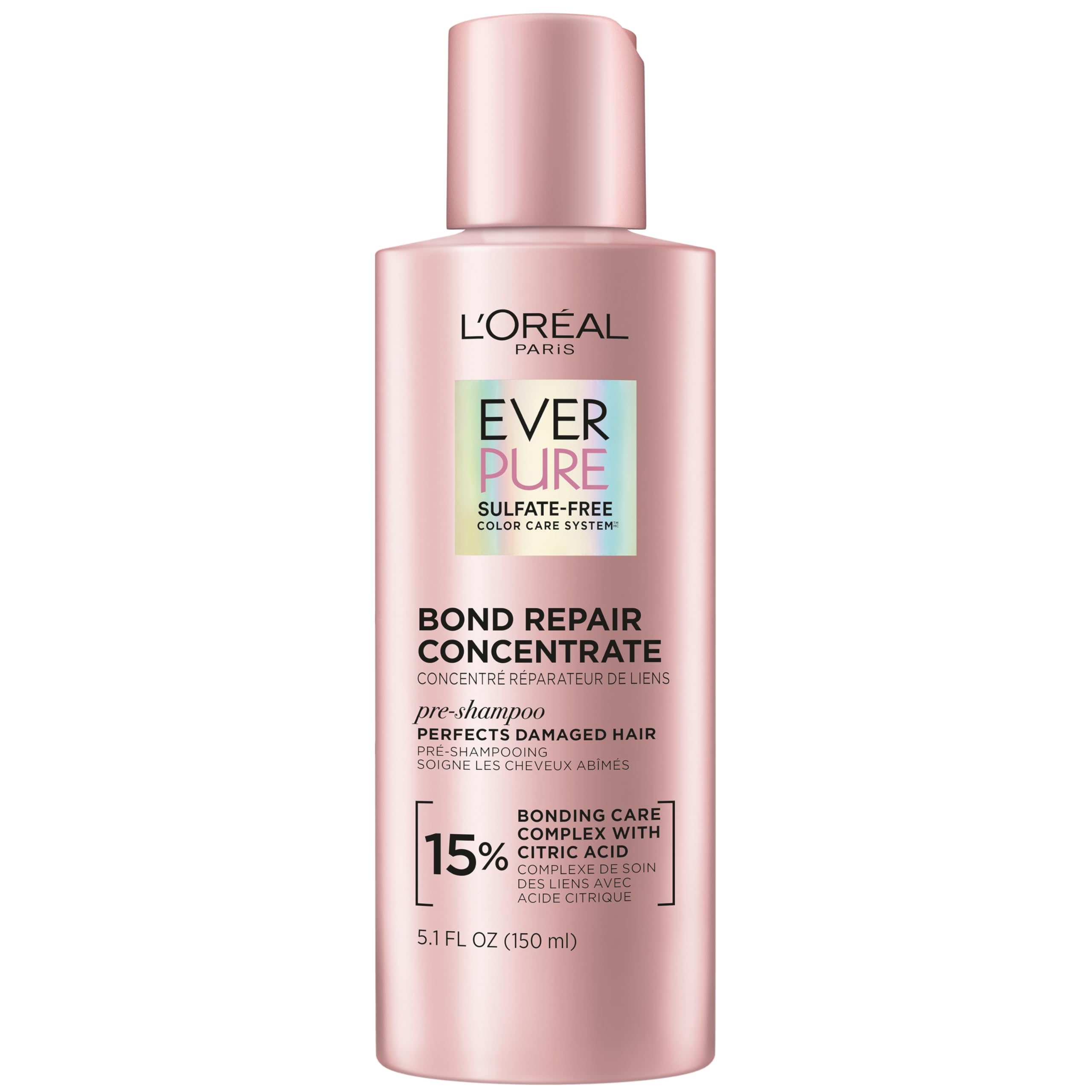 L’Oréal Paris EverPure Bond Repair, botella frontal, fortalecimiento para cabello teñido