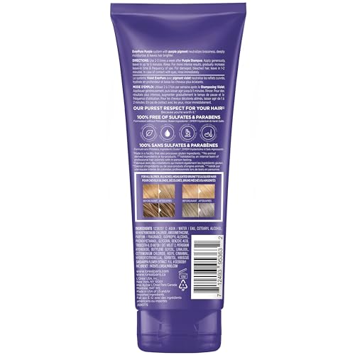 Bottle of EverPure purple-toned conditioner with rich hue on display