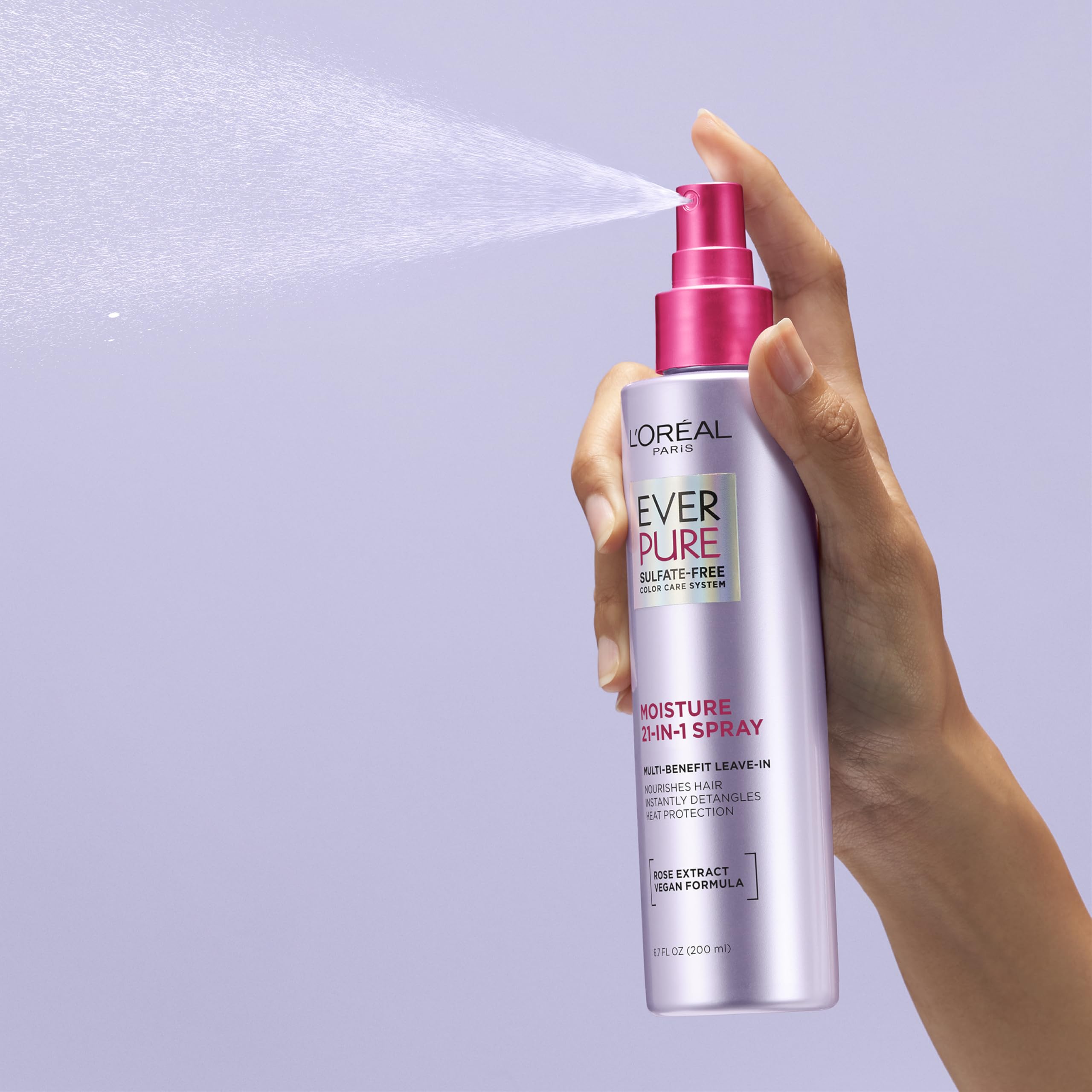 Cabello color protegido gracias a L'Oreal Paris EverPure, uso diario