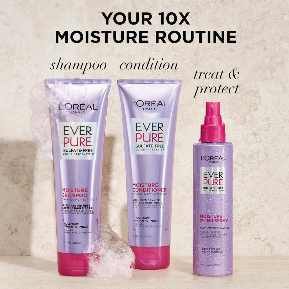 Control del frizz con L'Oreal Paris EverPure, cabello suave y manejable