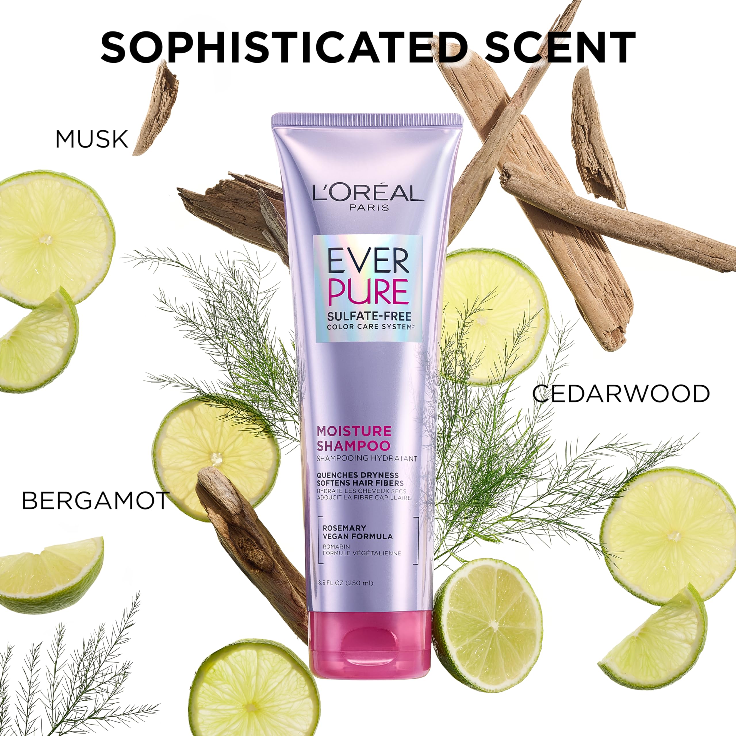 L'Oréal Paris EverPure cuidado para cabello teñido con color brillante.