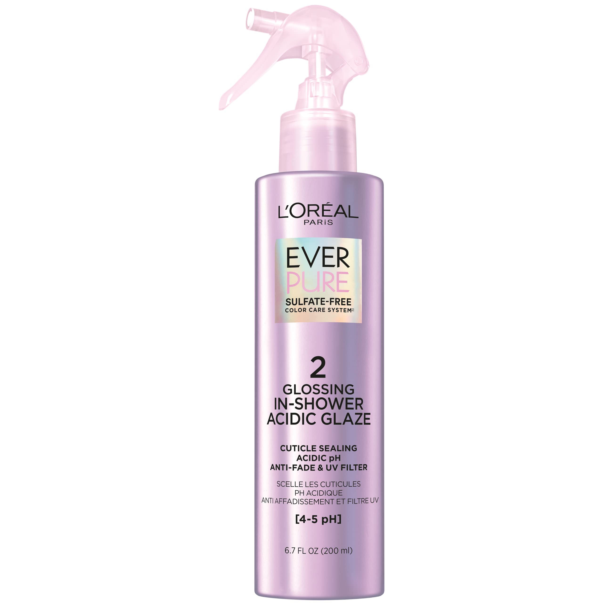 L'Oreal Paris EverPure Glossing envase para brillo intenso en cabello. 