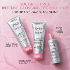 L'Oreal Paris EverPure Glossing Shine Mask jar enhances lasting glass shine.