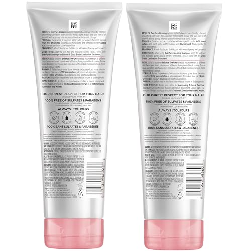 L'Oreal Paris EverPure Glossing Shampoo & Conditioner Set with Glycolic Acid – Color-Safe Shine & Smoothness