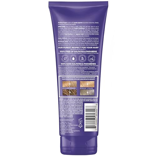 Product on a bathroom counter with soft lighting and purple hue.