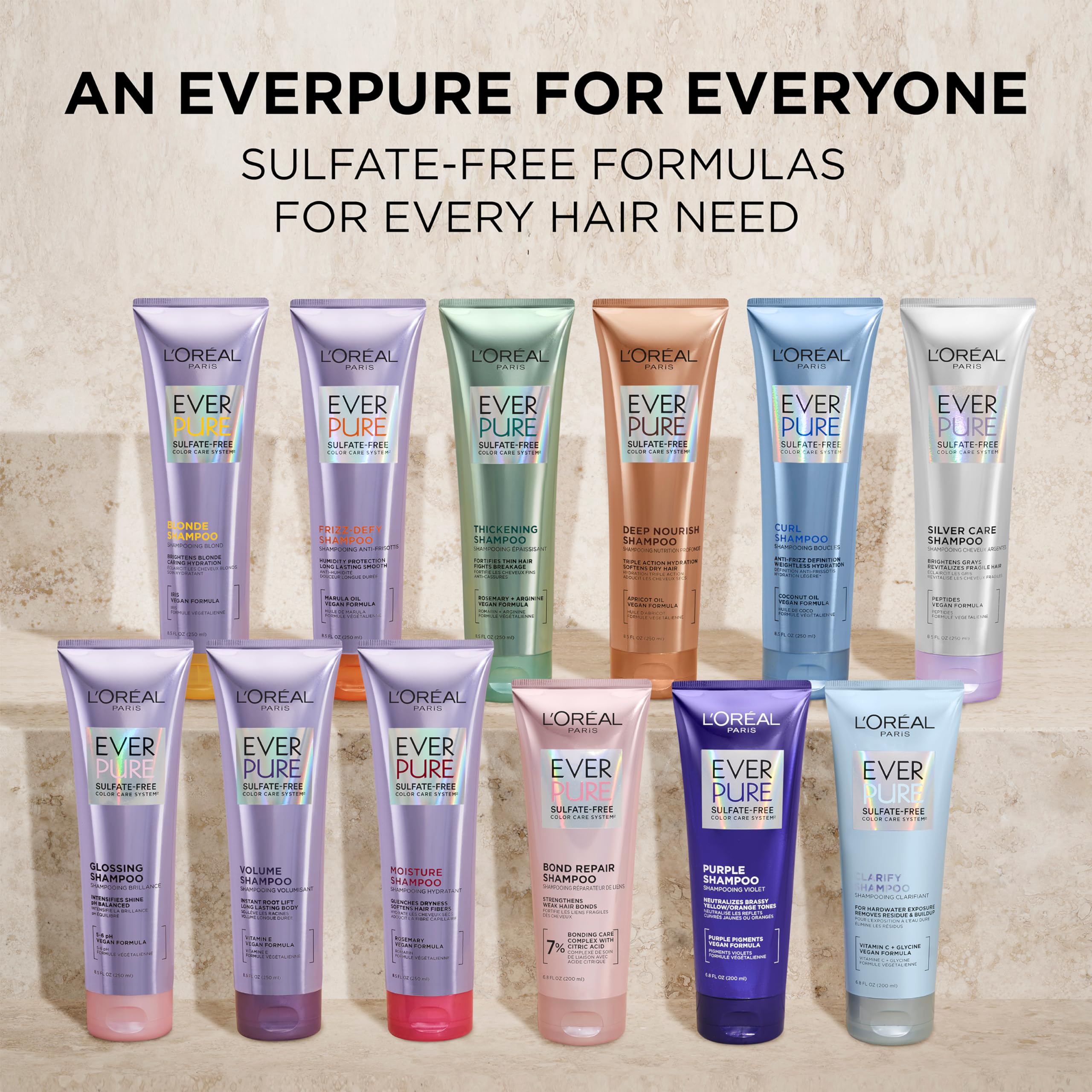 Purple shampoo application showing dosing and lather