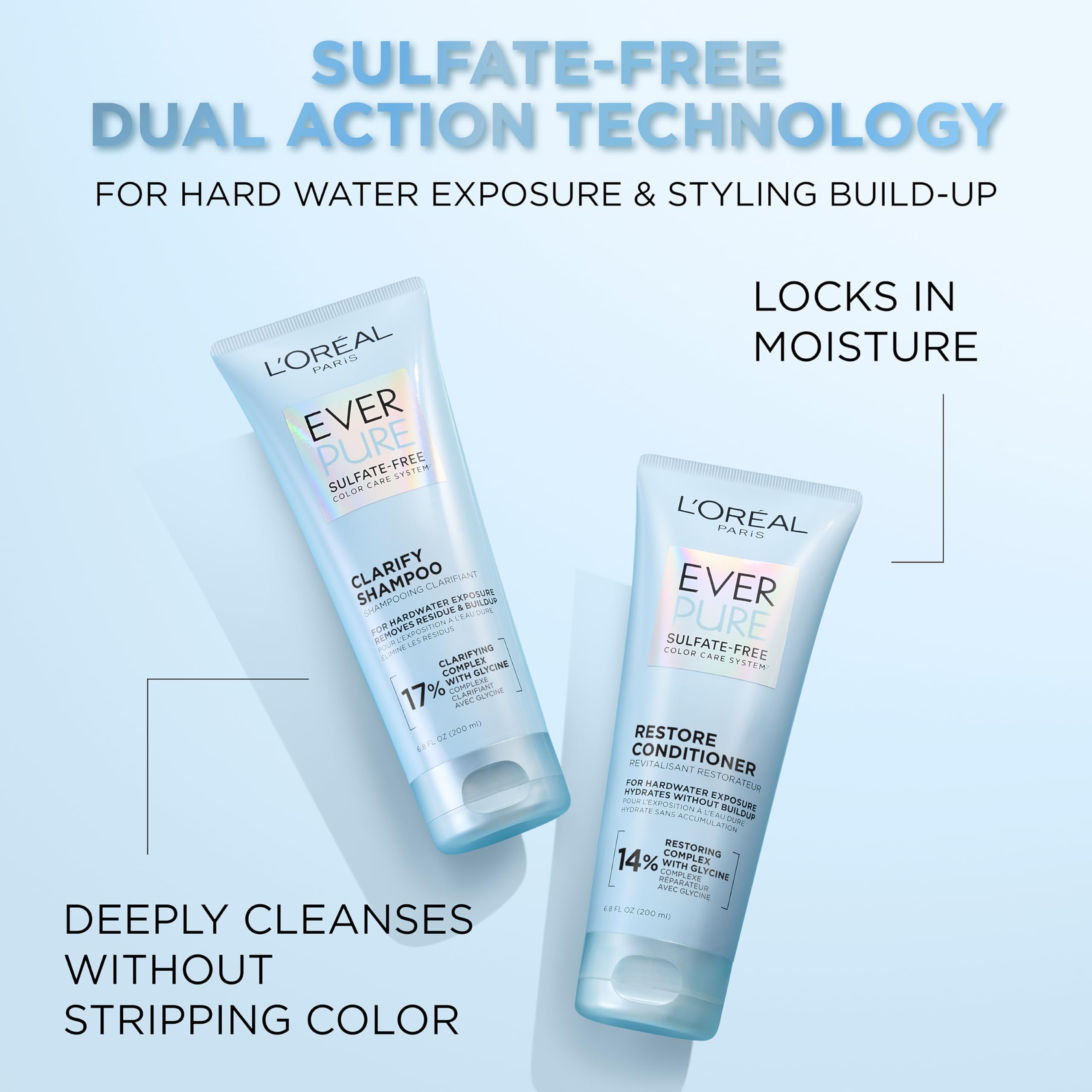 EverPure Restore: textura cremosa lista para hidratar y desenredar.
