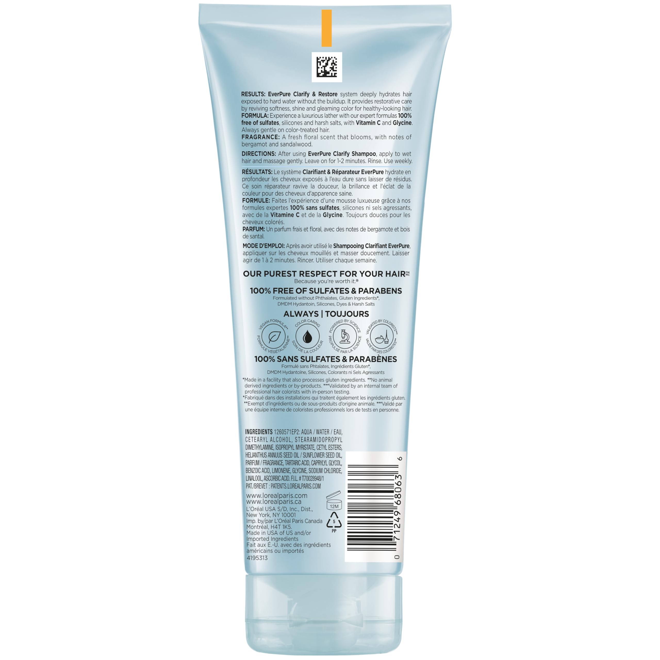 Acondicionador EverPure Restore: uso semanal recomendado para cabello manejable.