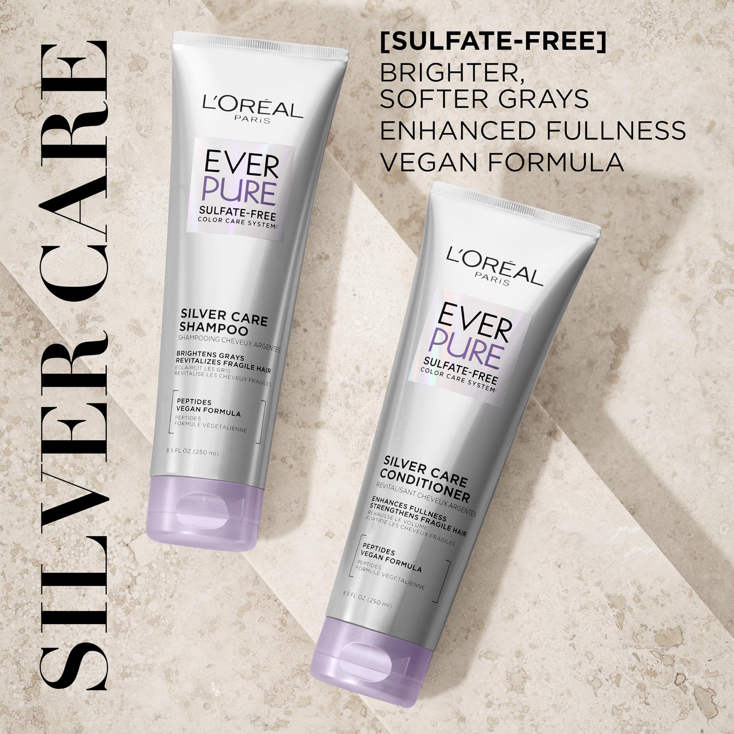 Textura cremosa de EverPure Silver Care en la mano, suavidad garantizada