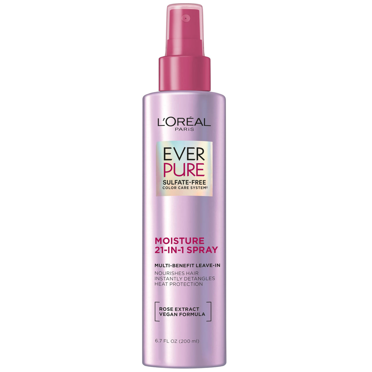 L'Oreal Paris EverPure 21-en-1 spray, frasco, acondiciona color y aporta suavidad
