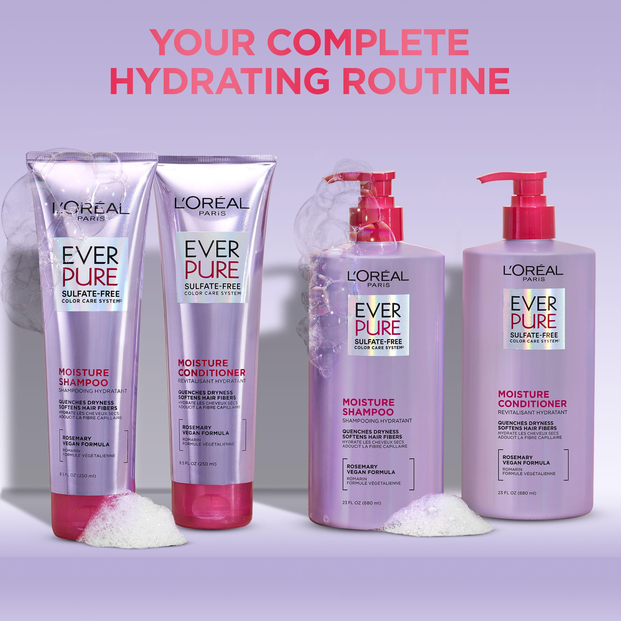 Shampoo texture foaming into a luxurious lather during use