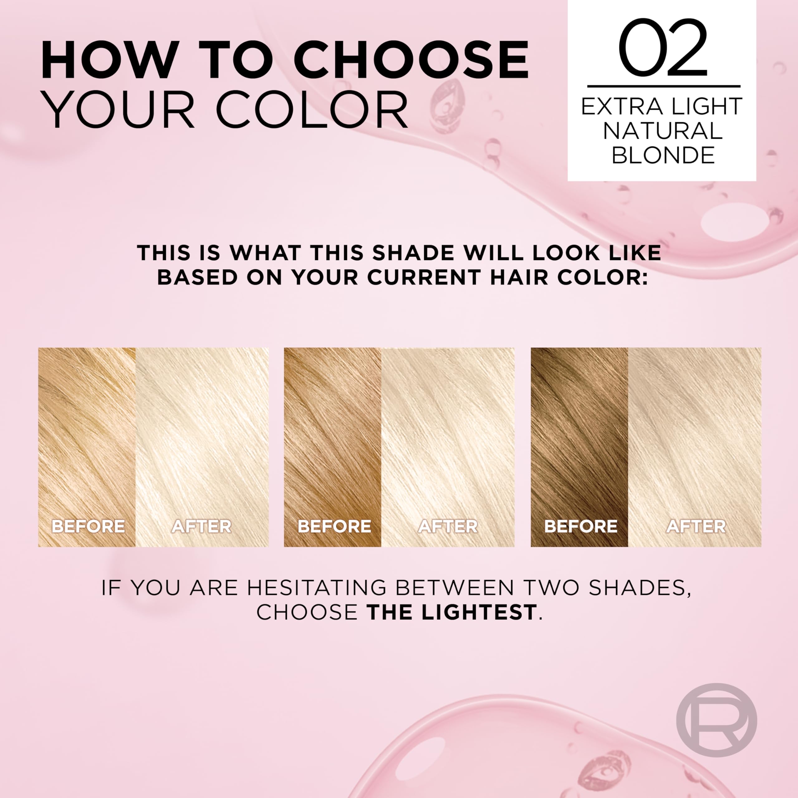 L'Oreal Paris Excellence Crème 02 swatches to compare shade 02 and tone