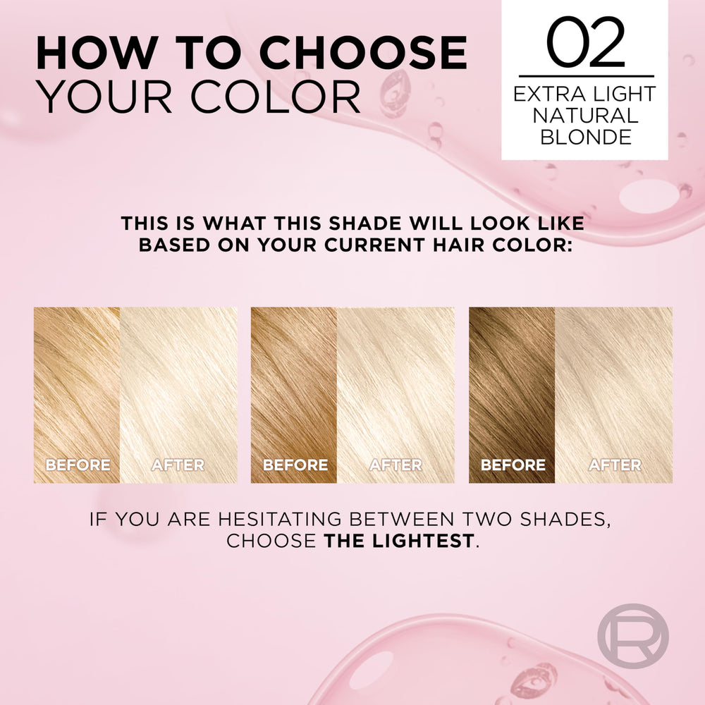L'Oreal Paris Excellence Crème 02 swatches to compare shade 02 and tone