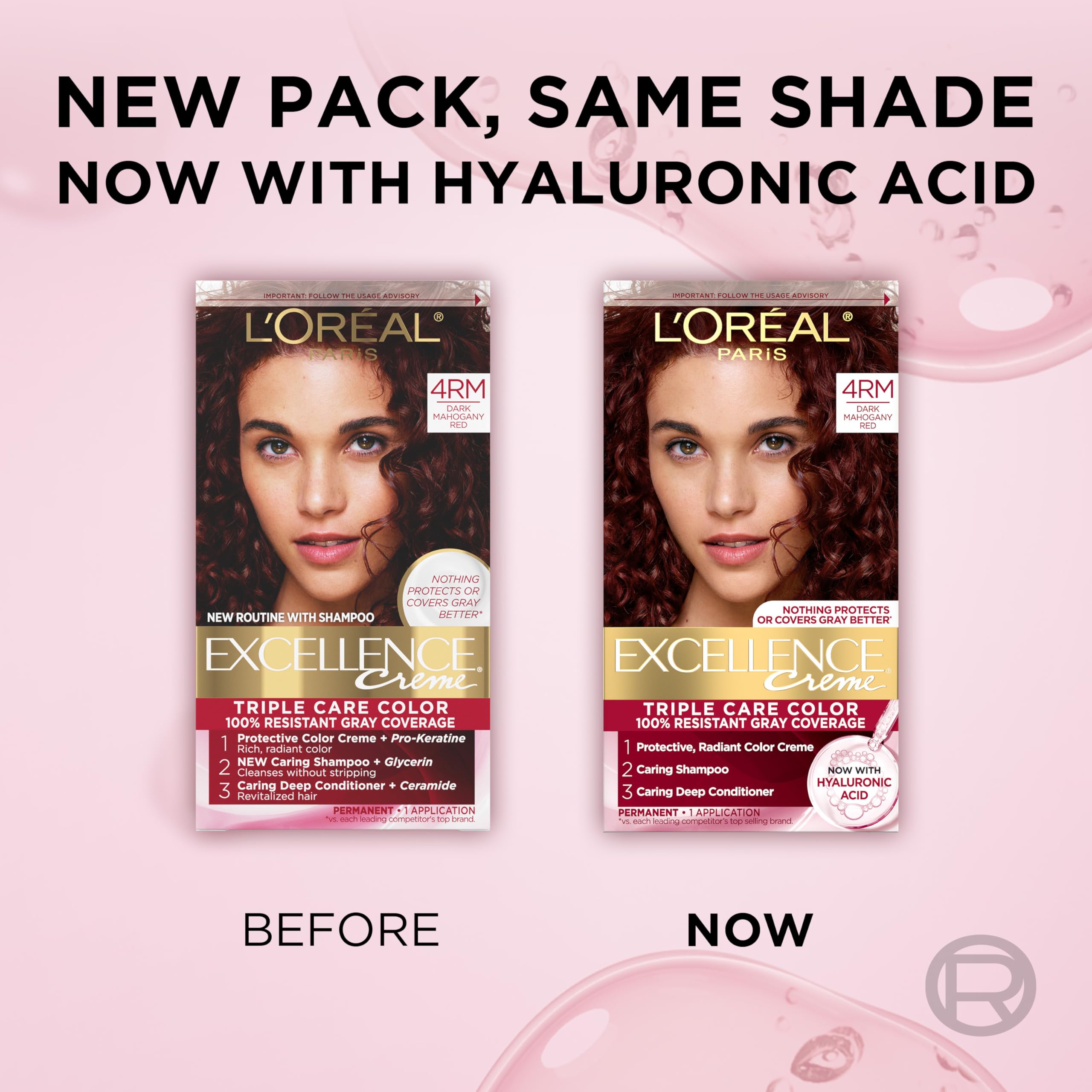 L'Oreal Paris Excellence Crème bottle and product visuals