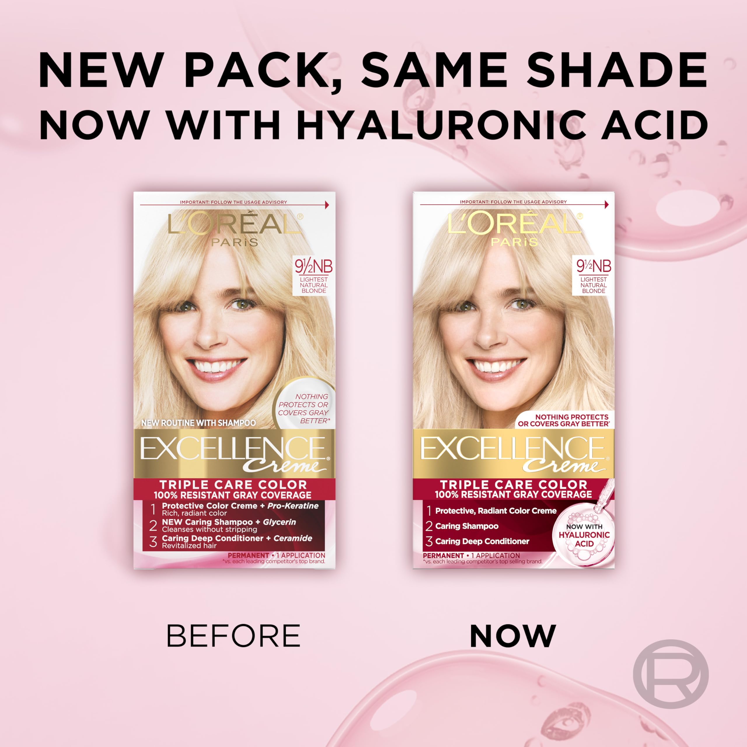 Packaging variation image inside the Excellence Crème box.