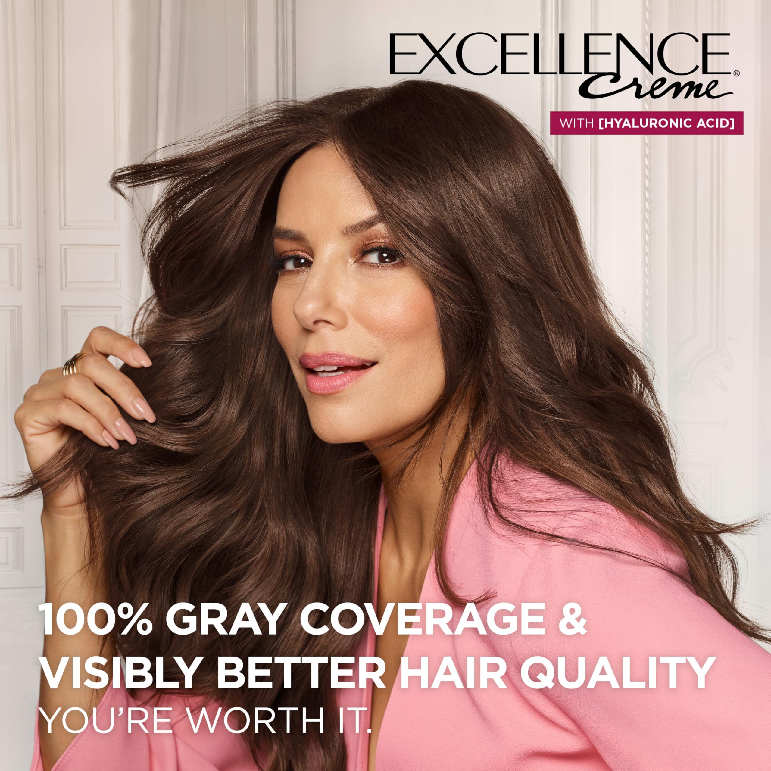 L'Oreal Paris Excellence triple-care routine demonstrates protection and color in one kit.