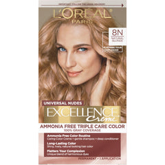 L'Oreal Paris Excellence Universal Nudes ammonia-free color bottle for gray coverage.