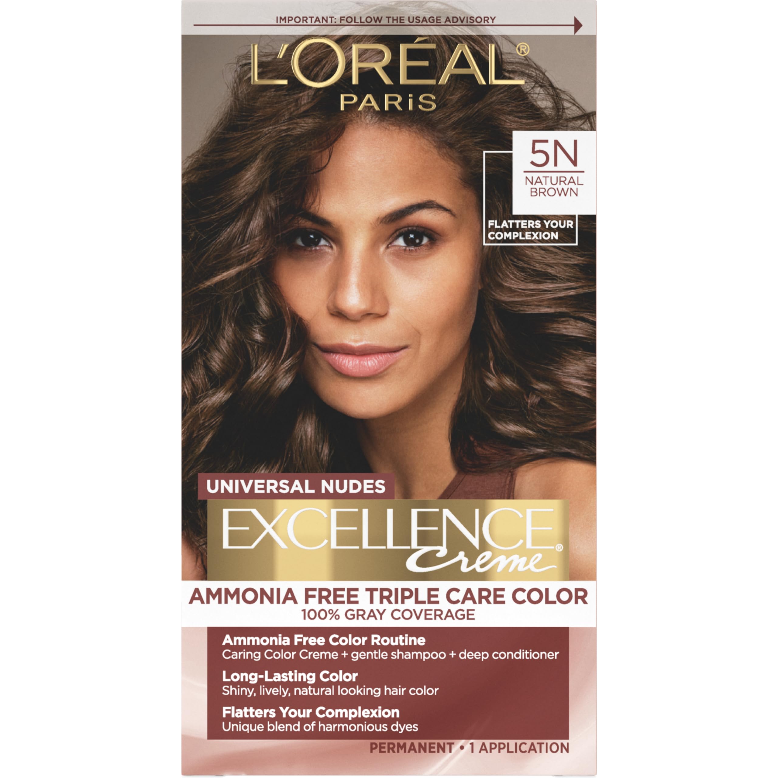 L'Oreal Paris Excellence Universal Nudes bottle pour ensures smooth color application