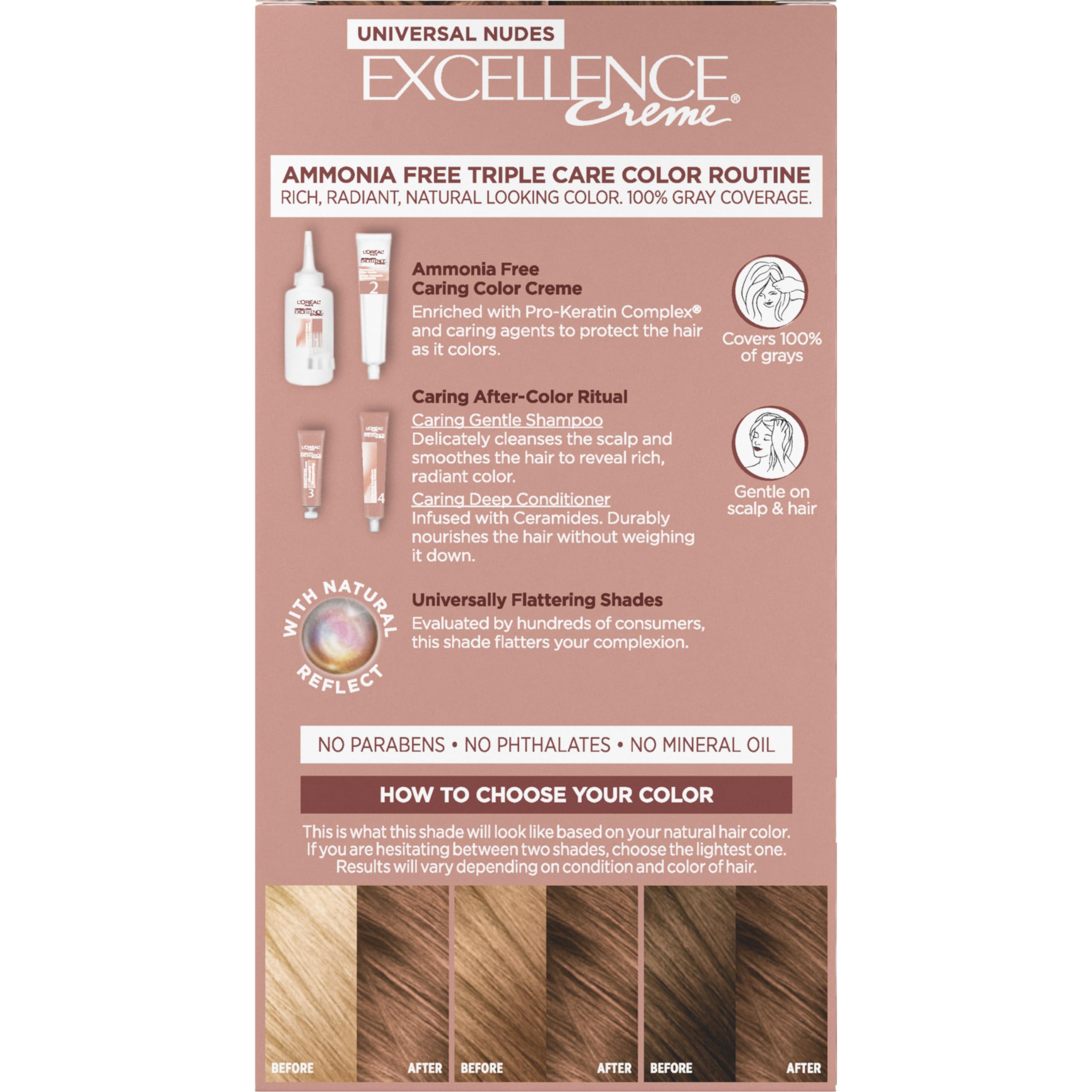 Color result swatch with cool and warm reflect tones.