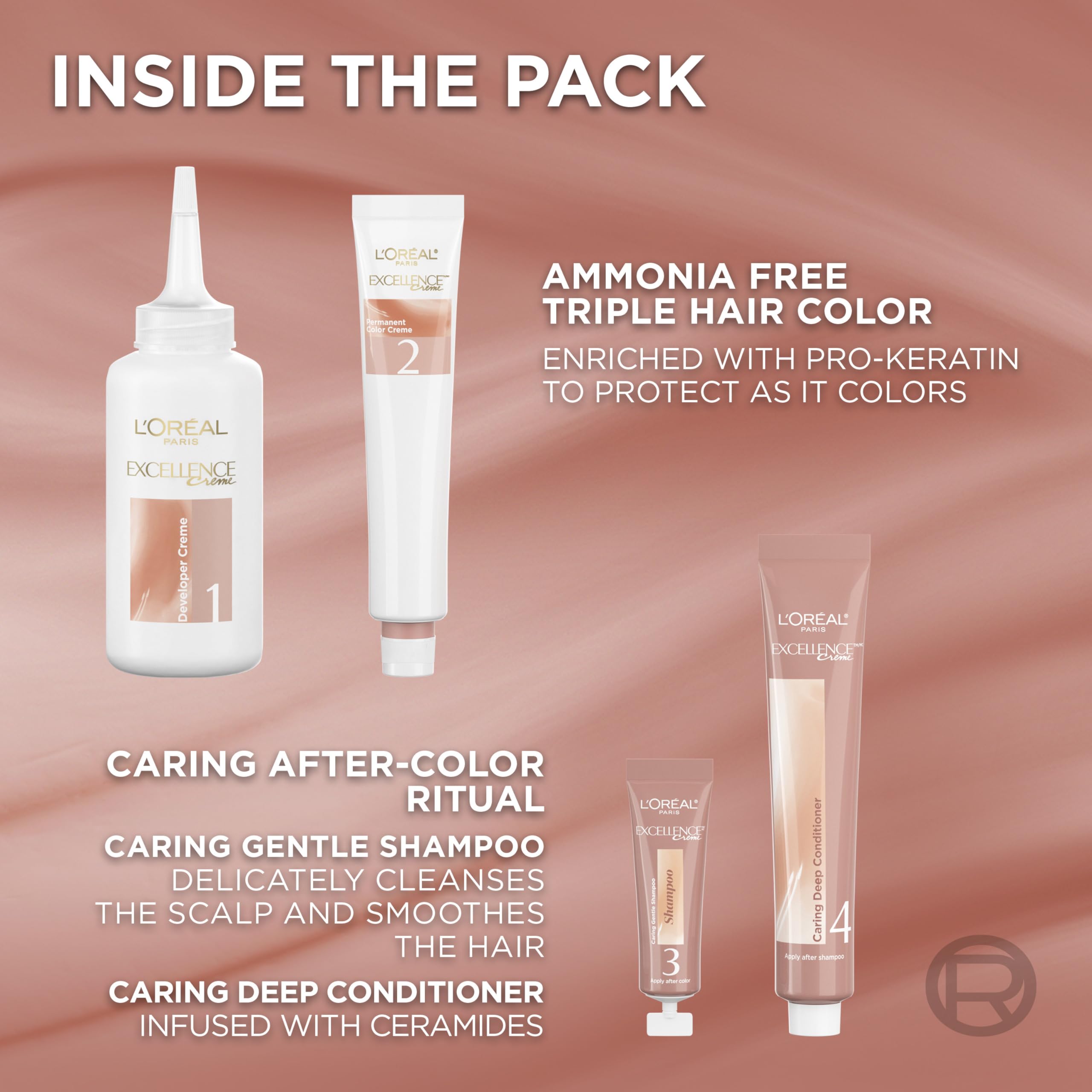 L'Oréal Paris Excellence Universal Nudes conditioner tube emphasizing ceramides nourishment.