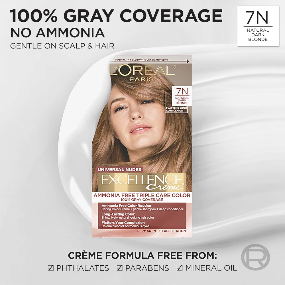 L'Oreal Paris Excellence Universal Nudes box packaging with ammonia-free label.