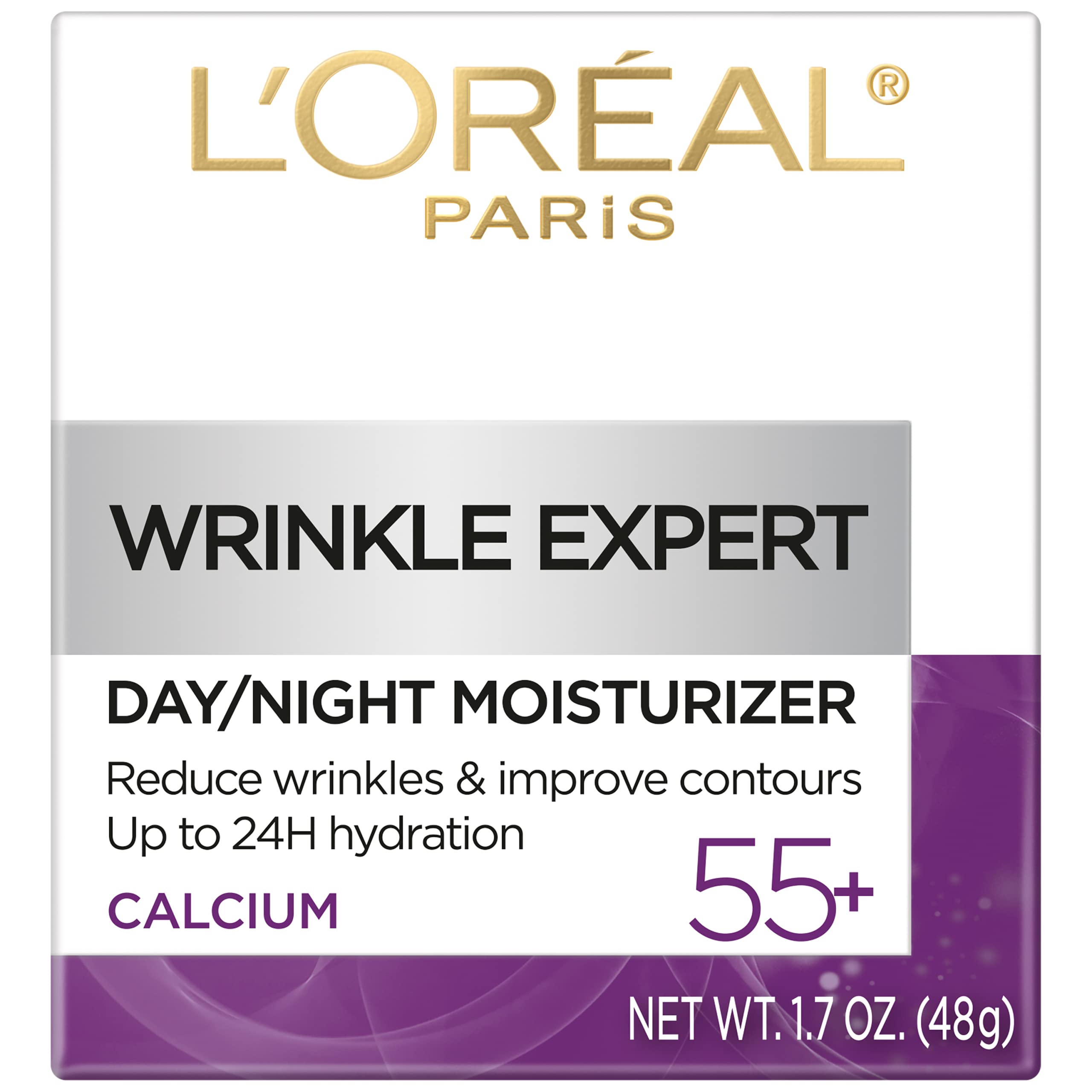 L’Oréal Paris Experto en Arrugas 55+ aplicación diaria para hidratación continua.