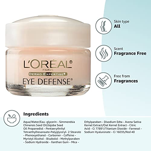 L'Oréal Paris Eye Defense probado dermatológicamente para ojos