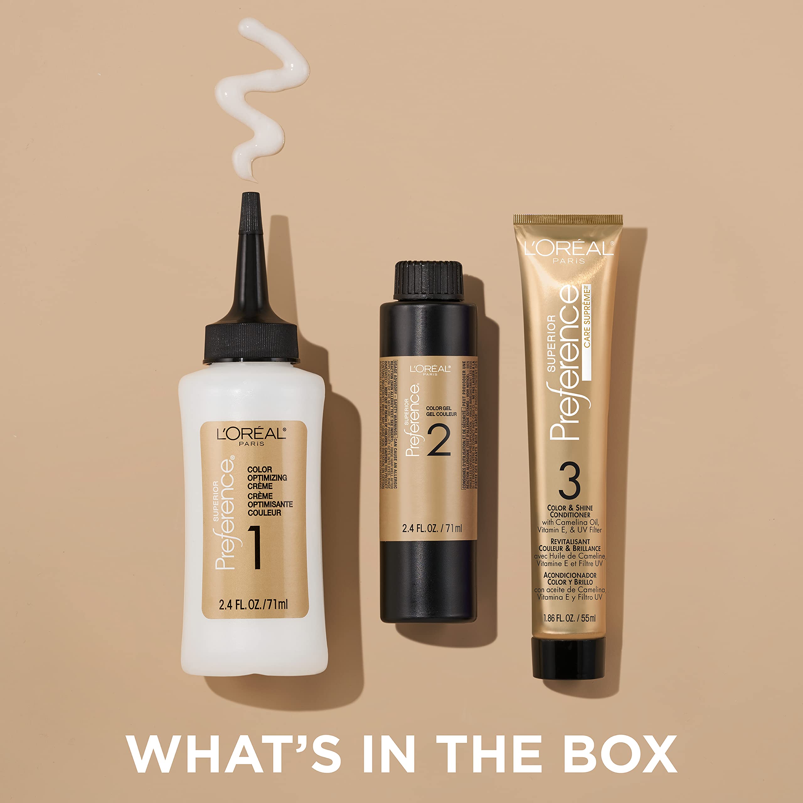 Fade-defying color system with gel formula for even, long-lasting hue.