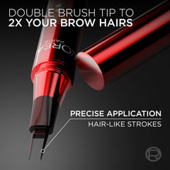 L'Oreal Paris Faux Brow close-up brush-tip for precise shaping.