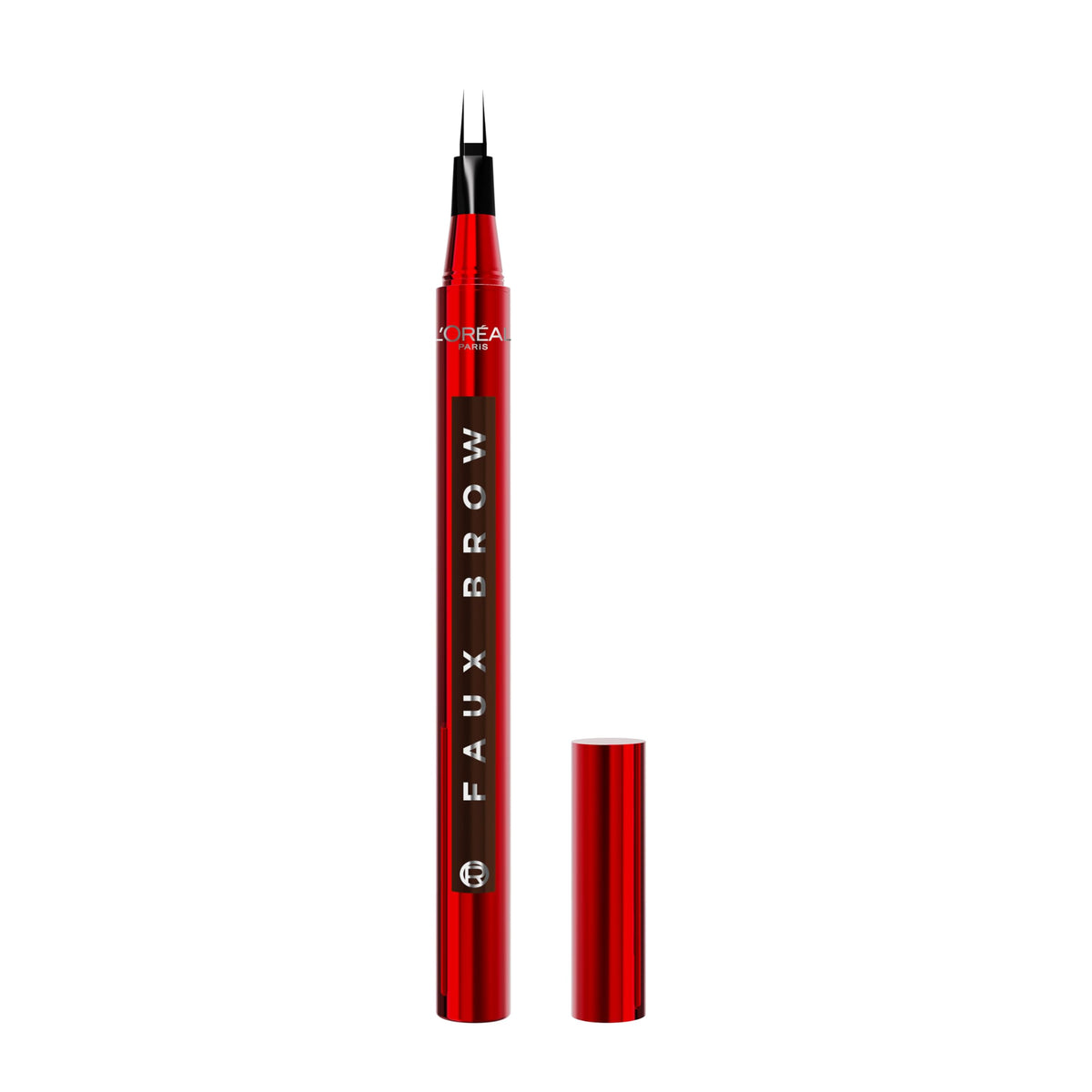 L'Oreal Paris Faux Brow double brush tip close-up for precise, natural-looking brow strokes.