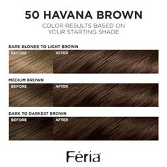 L'Oreal Paris Feria 3X highlights intensify shine for vibrant home color.