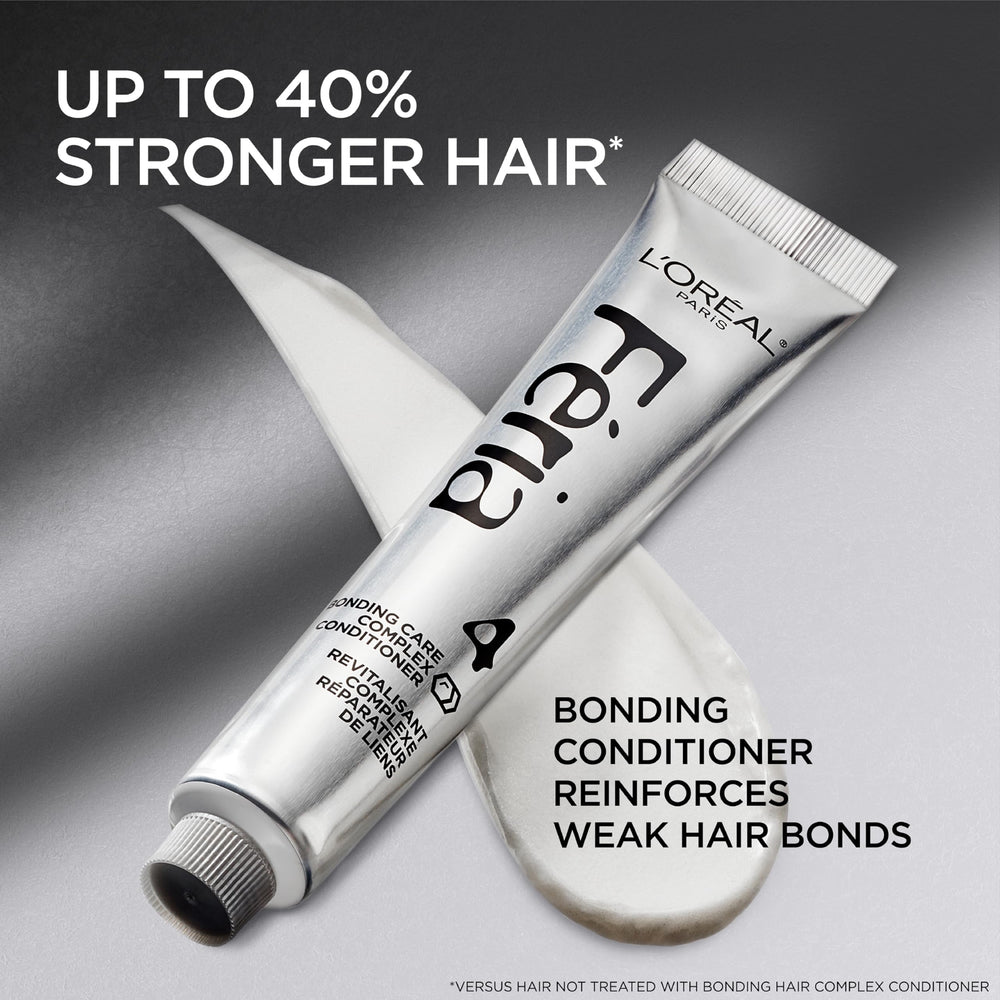 L'Oreal Paris Feria after-color conditioner application for smoother, healthier-looking hair.
