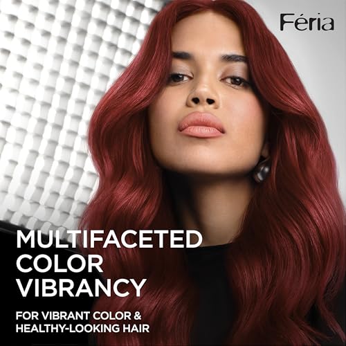 L'Oreal Paris Feria before-and-after on dark hair with vibrancy