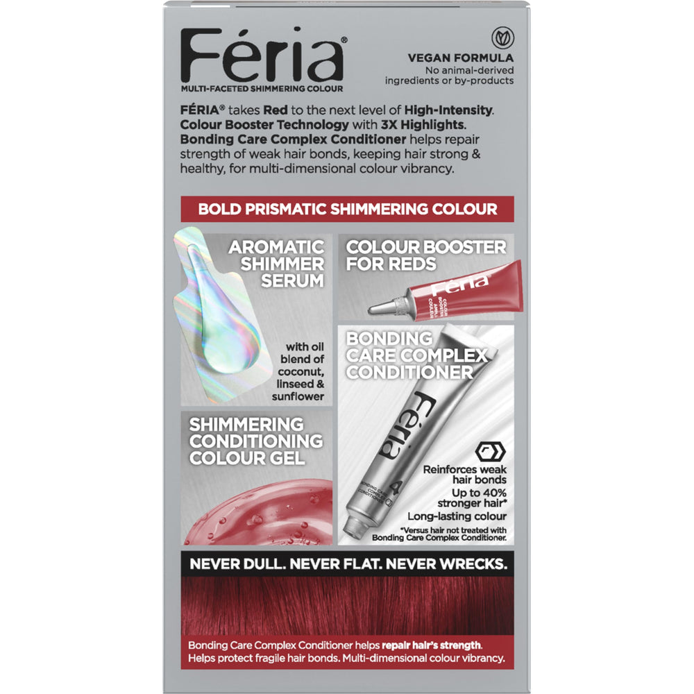 L'Oreal Paris Feria conditioner demonstrates bond care effect on hair strength.