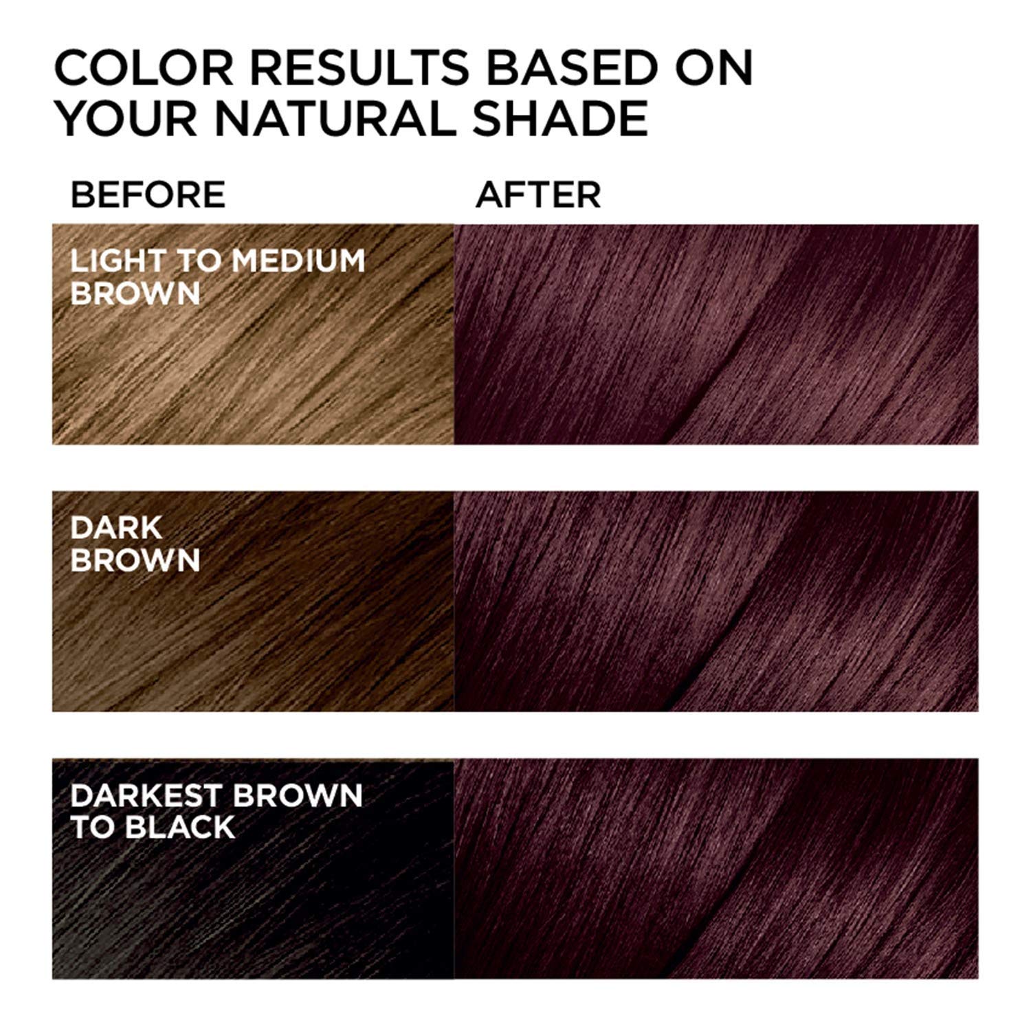 Feria Chocolate Cherry color swatches displaying multi-faceted shimmer