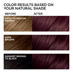 Feria Chocolate Cherry color swatches displaying multi-faceted shimmer