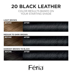 Feria color swatches showing 3X highlights for shimmering brilliance