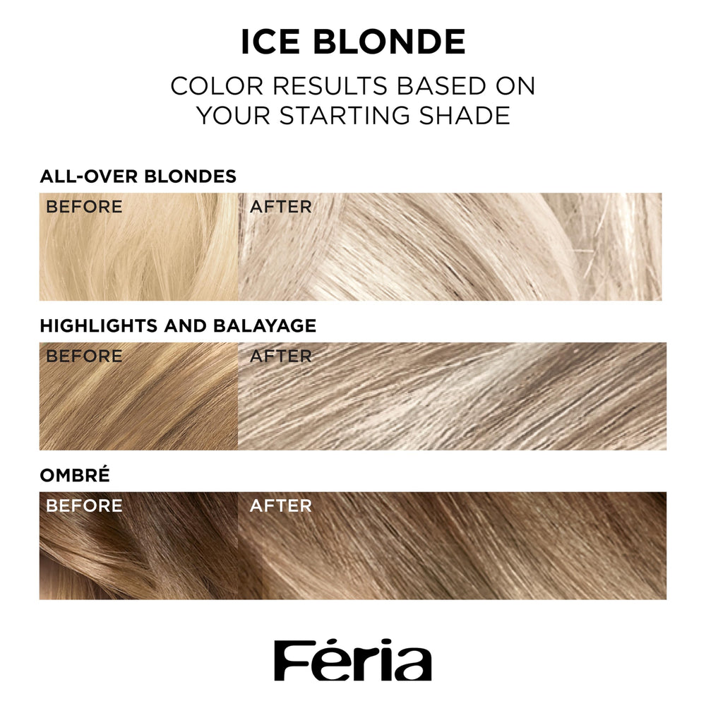 Shiny, manageable blonde hair after Feria toner and conditioning