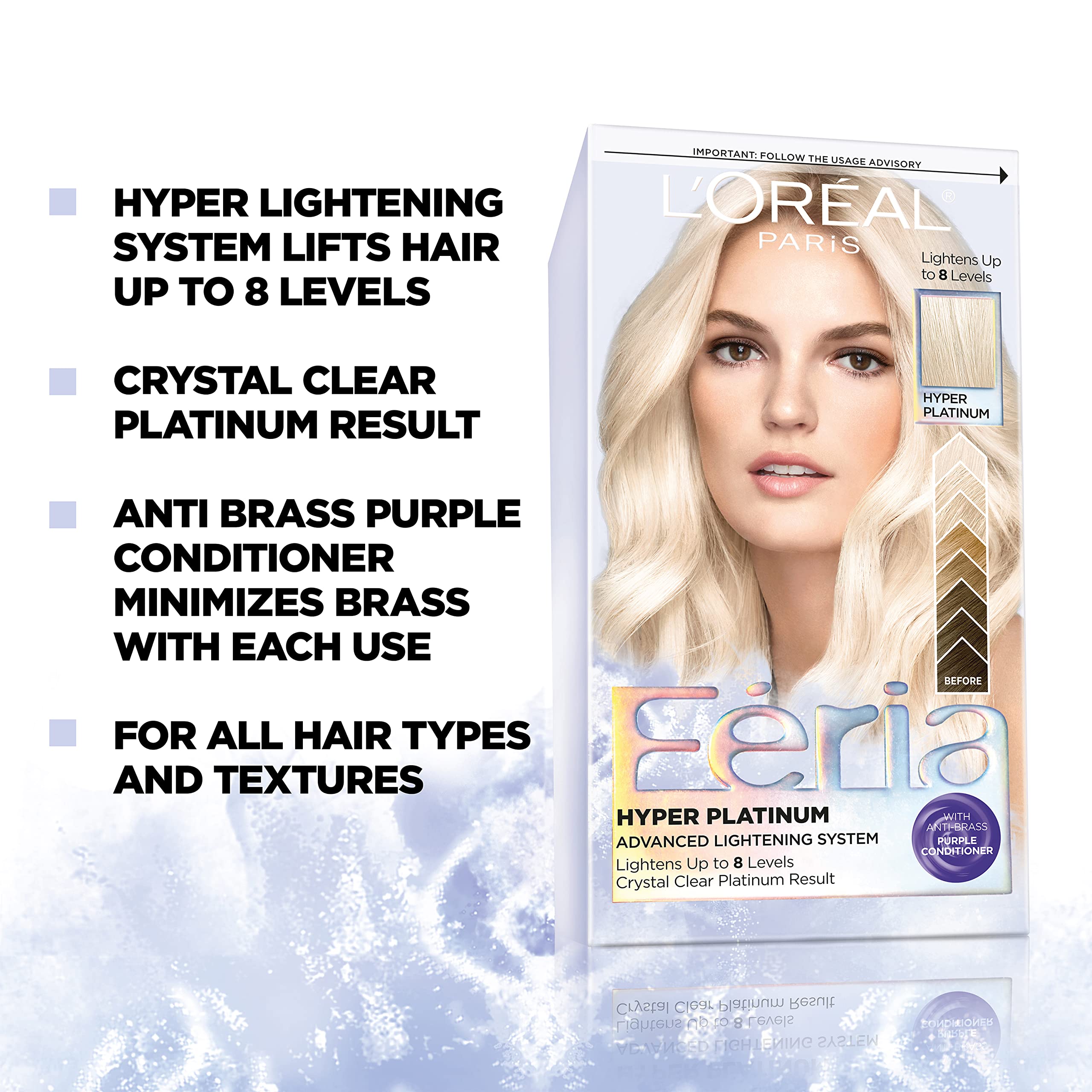 Application of Feria Hyper Platinum bleach for even lift