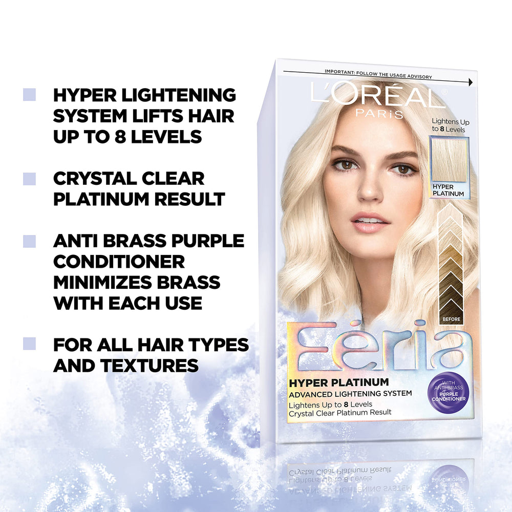 Application of Feria Hyper Platinum bleach for even lift