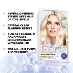 Application of Feria Hyper Platinum bleach for even lift