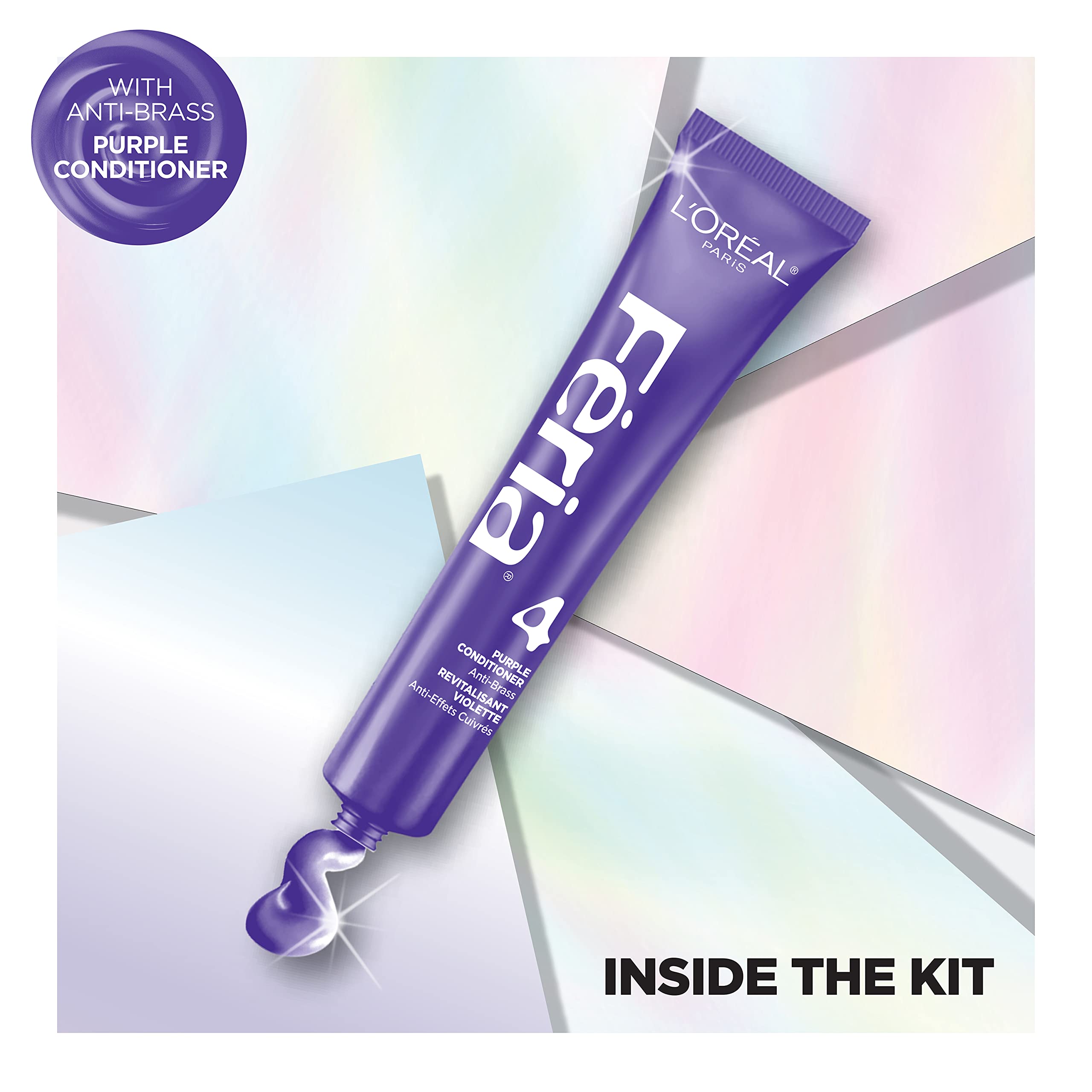 Dye jar from Feria Hyper Platinum kit ready for mixing