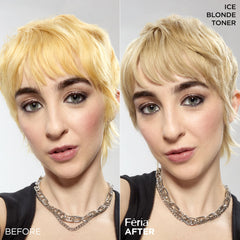 L'Oreal Paris Feria Ice Blonde Toner 5-minute tone result on lightened hair