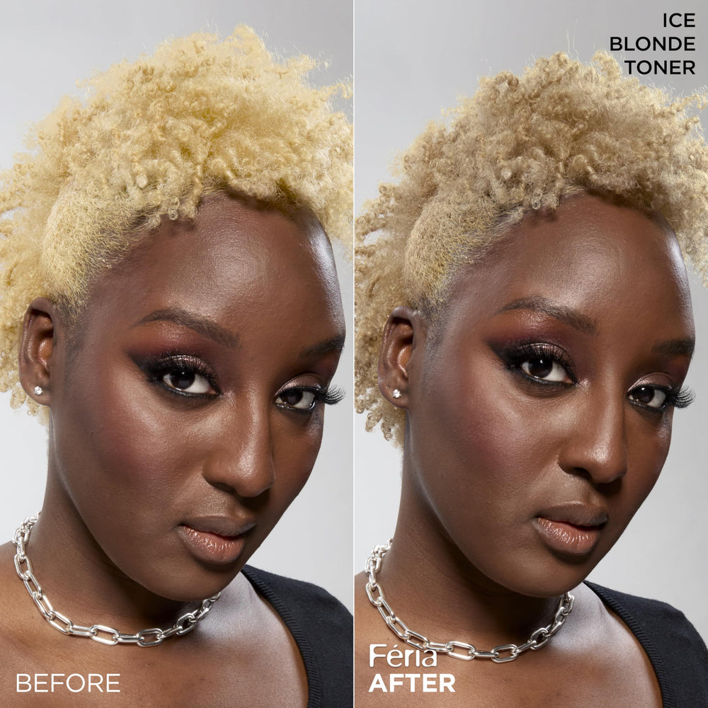 L'Oreal Paris Feria Ice Blonde Toner hair sheen closeup highlighting shine