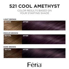 L'Oreal Paris Feria 3x highlights shimmer close-up showing depth