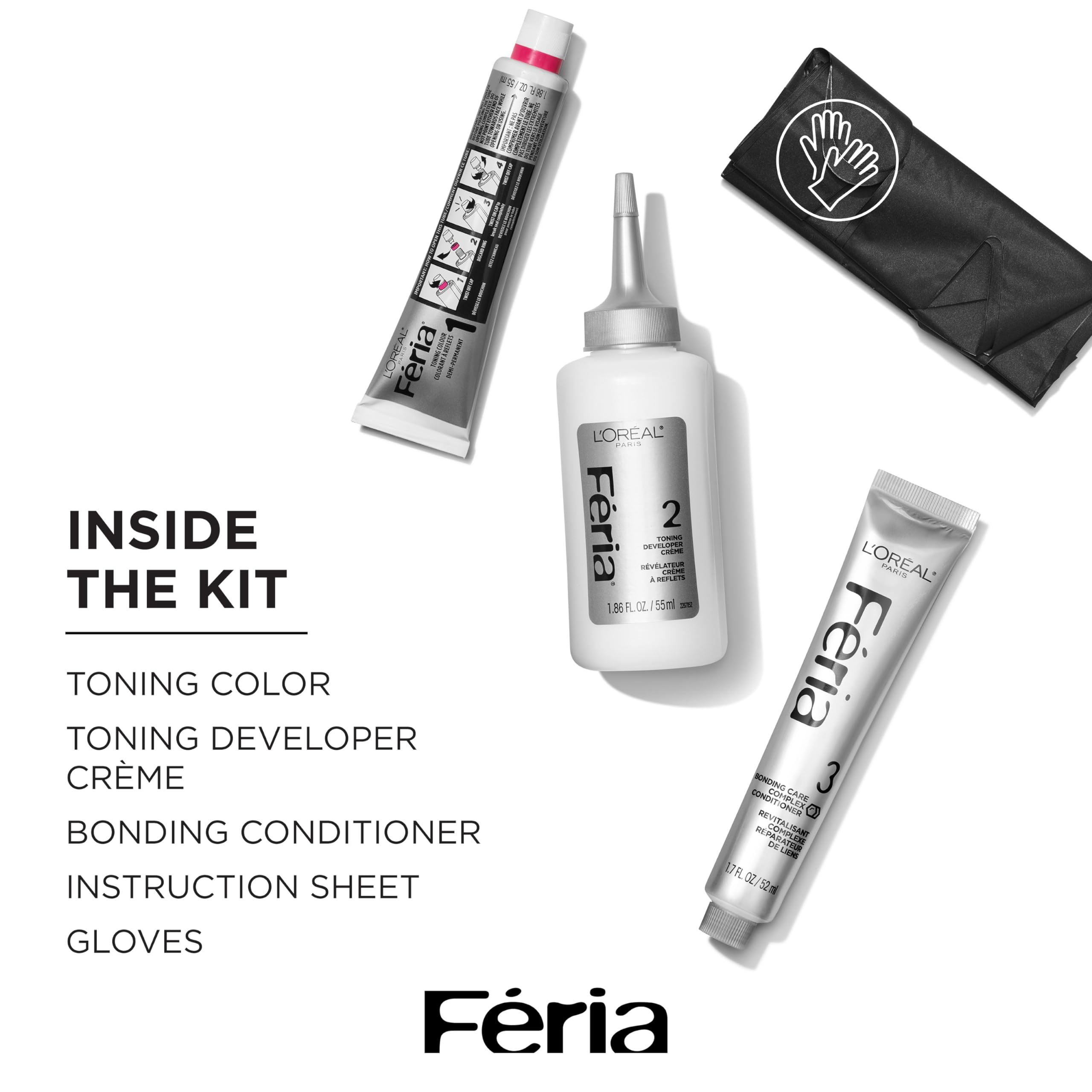 Bonding Care Complex conditioner image emphasizes stronger-looking hair on processed brunettes