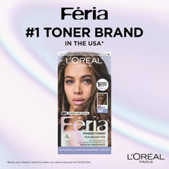 L'Oreal Paris Feria Toner Iced Brunette application demo shows quick toning for brunettes